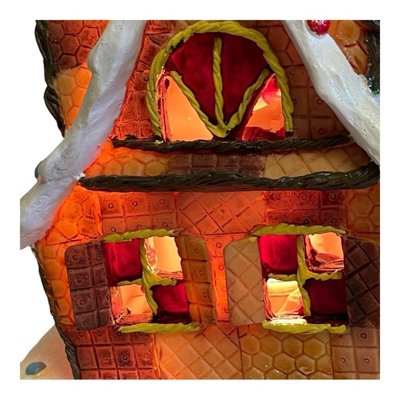 Illuminated Gingerbread Toy Shoppe House Of Lloyd Christmas Around The World VTG - Picture 9 of 12